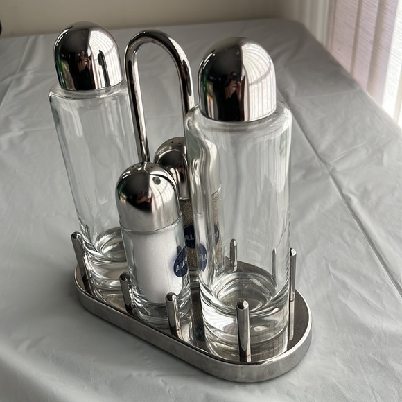 Alessi 4-piece Condiment Set in Silver - Picture 2 of 5